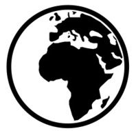 Black globe vector