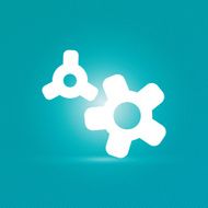 Gears icon with stripped background