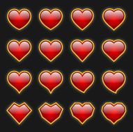 Shiny Heart Shapes N2