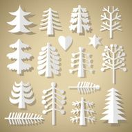set of paper tree