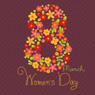 Card Womens Day on March 8 N4