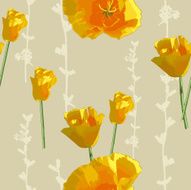 sunny flowers pattern N2