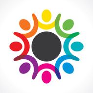 unity or teamwork icon design