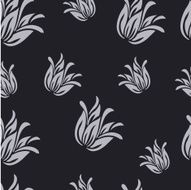 dark seamless wallpaper with flowers vector