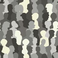 Seamless pattern of people silhouettes N8