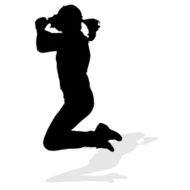 Vector silhouette of a woman N2026