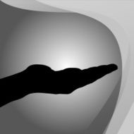 Vector silhouette of a hand N30