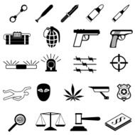 Crime Icons set