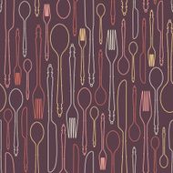 Seamless pattern with cutlery 1 N2