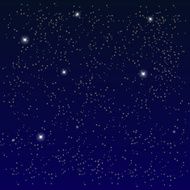 Space Starry Sky with the Moon Vector Illustration N4