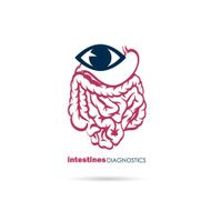 Intestines diagnostics symbol design vector illustration