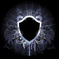Gothic black shield
