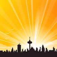Yellow City Skyline