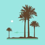 Blue Palm Tree Vacation