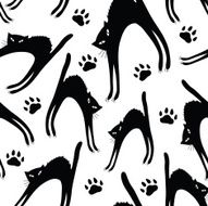 Cats seamless background N2