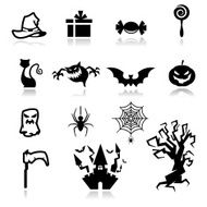 Icons set Halloween two