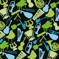 Musical instruments Colorful music pattern Vector Illustration eps10 N2