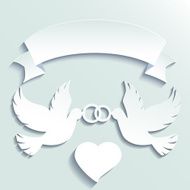 Doves holding wedding rings N2