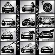 silver color carwash icons