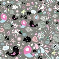 vegetable texture with birds