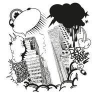 City banner graffiti design elements vector illustration N3