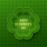 Happy St Patrick&#039;s Day Poster Clover frame N3