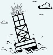 Warning buoy off the coast N3