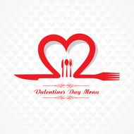 Template for Valentine day Restaurant Menu Card Design