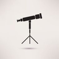 Telescope Icon in the flat style vector