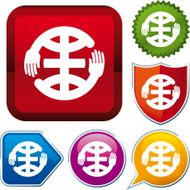 icon series hands on heart (vector)