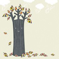 Beautiful autumn tree background