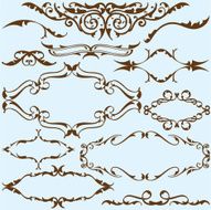 Set of vintage cool elements