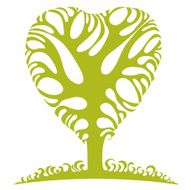 Heart tree icon