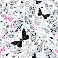 abstract pattern with butterflies N2