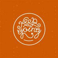 Vector keep going lettering