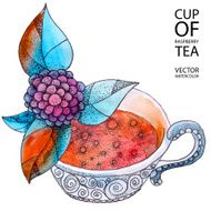 Cup of raspberry tea