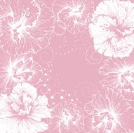 Festive background with blooming hibiscus