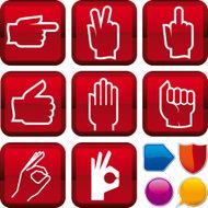 icon series gesture hands