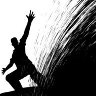 Man sliding