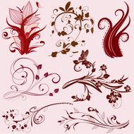 set of floral patterns N7