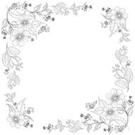 Flower background contours N7
