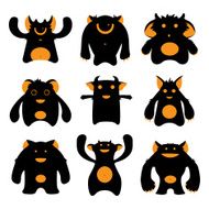 Cartoon cute monsters N6