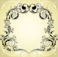 Floral retro frame