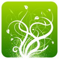 Green floral background N12