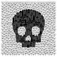 Save the forests concept Skull