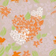 Spring floral hearts pattern