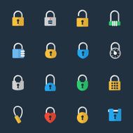 Vector padlock icons