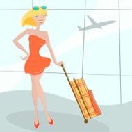 Tourist Women at the Airport N2