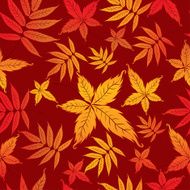 Seamless Background with colorful Autumn Leafs Thanksgiving