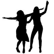 Vector Silhouette Of People N848